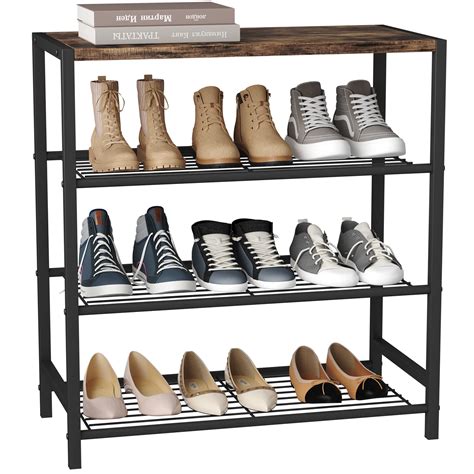 metal shoe storage shelves